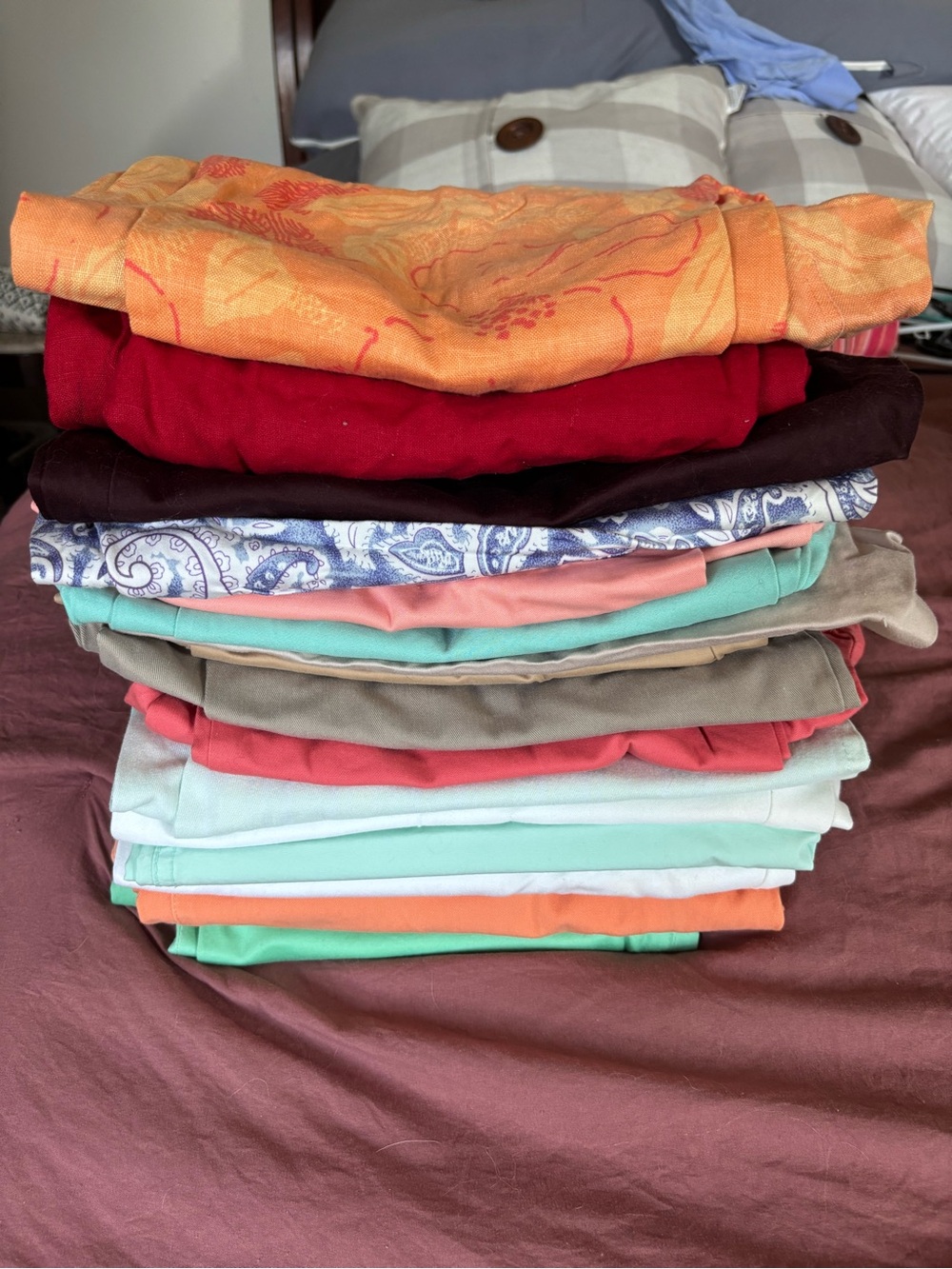 Women's Mixed Color Capris Pack — Coral, Mint, Teal & Orange 16 pair bundle